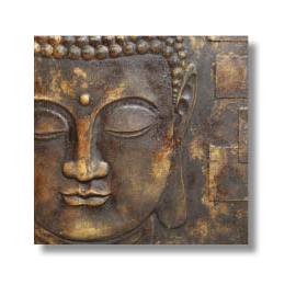 Peaceful Black & Gold Buddha 3D Wall Art, 002509