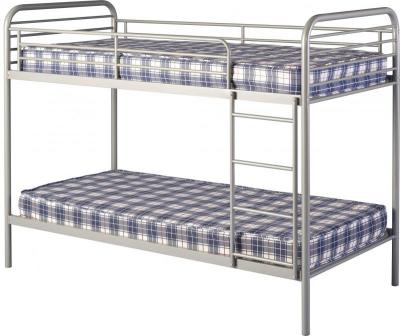 Bradley 3' Metal Budget Bunk Bed in Silver