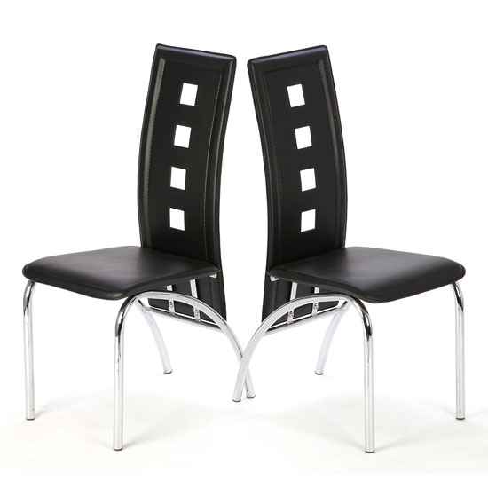 Zoro Z Shaped Dining Chair In Black And White 21392 Furnitur