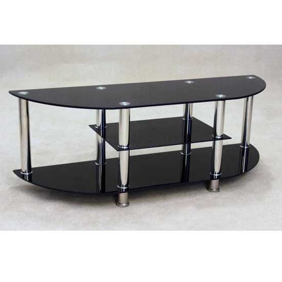 Bizet Black Glass TV Stand eBay