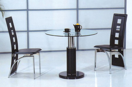 Cleo Glass Dining Table with Four Chairs