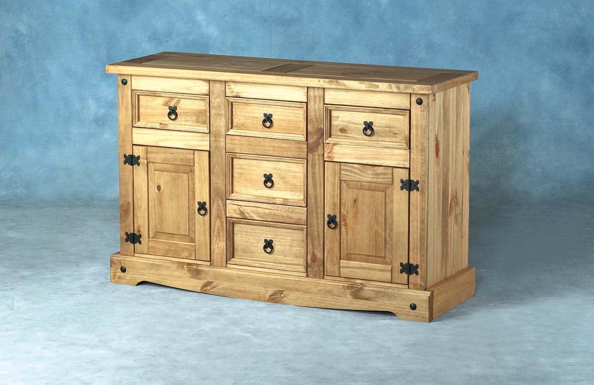 Ria Sideboard In Oak With 2 Doors And 4 Drawers Sideboards, Modern