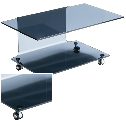 Cascade Grey Bent Glass Unit with Wheels 2402028