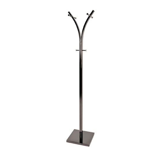 Metal Coat Stand In Silver And Wenge With Marble Base 1103 F
