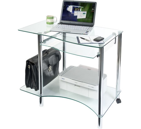 Ice Glass Computer Workstation