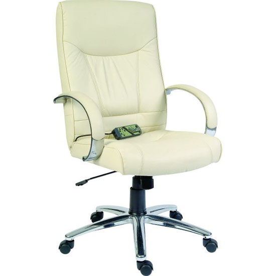 Kensington Luxury Cream Leather Massage Chair