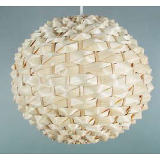 Ball Bamboo Weave Natural Pendant, LML001