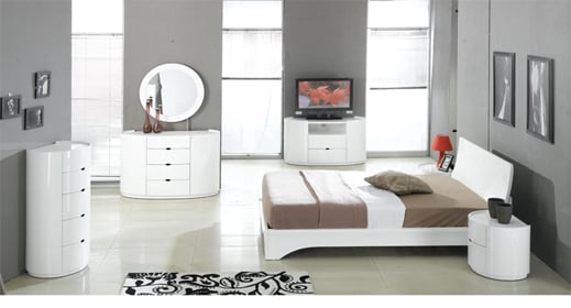 Laura Dressing Table In White High Gloss With 4 Drawers