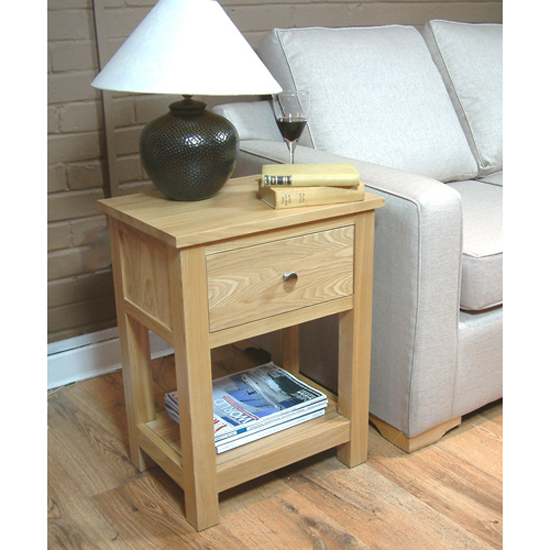 Mobel Lamp Table In Oak With One Drawer
