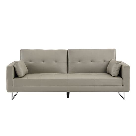 Product photograph of Paris Faux Leather 3 Seater Sofa Bed In Grey from Furniture in Fashion