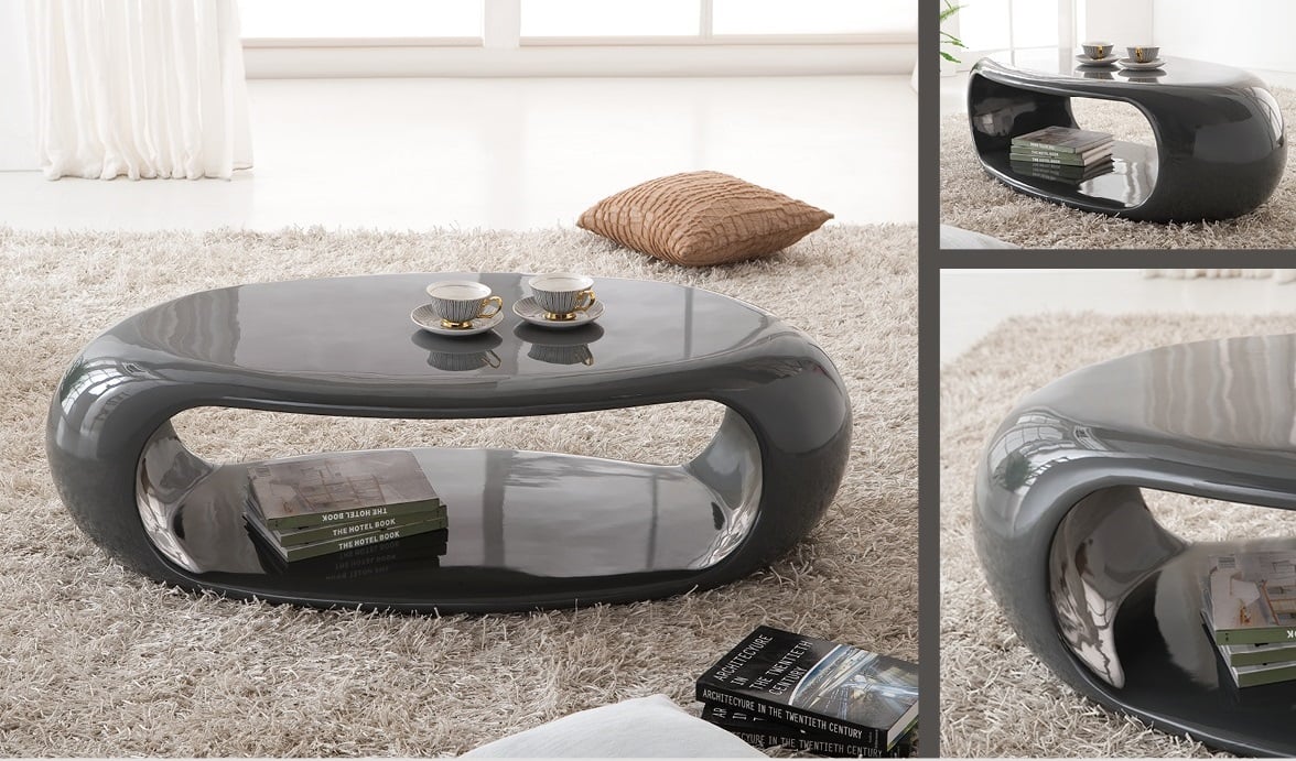 Straas Curved High Gloss Coffee Table In Dark Grey - Straas Curved High Gloss Coffee Table In Dark Grey straas curved high gloss coffee table in dark grey - straas curved high gloss coffee table in dark grey