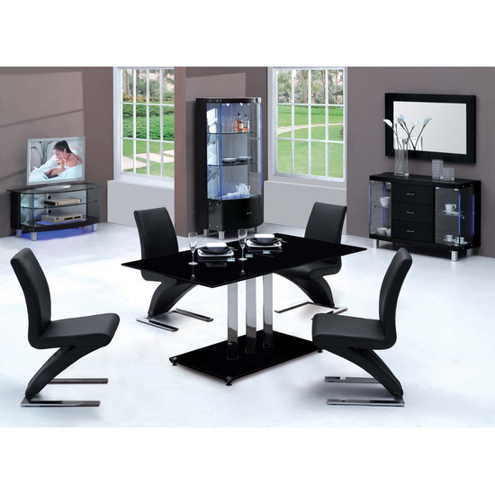 Trilogy Dining Table with Six D216 Chairs