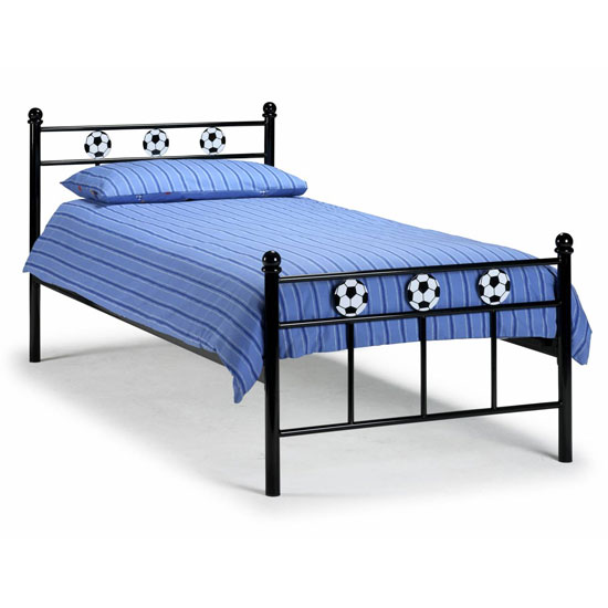 Black Metal Soccer Bed