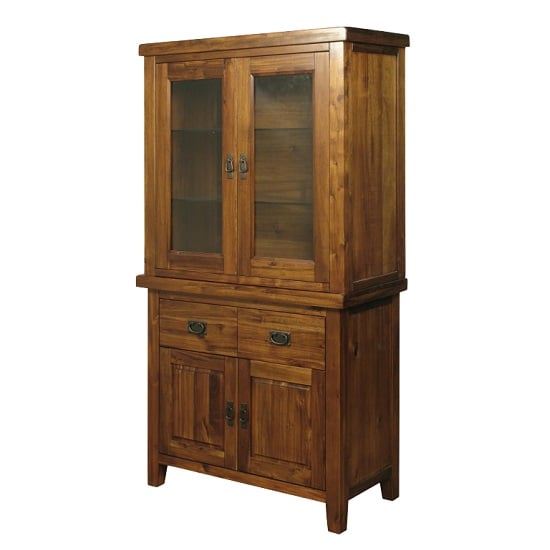 Alexis Buffet Display In Dark Acacia Wood With 4