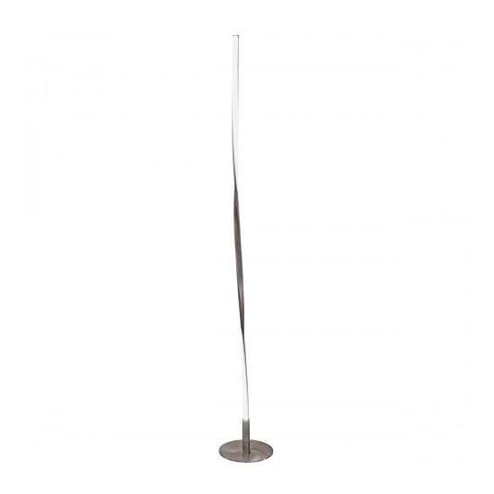 Product photograph of Alimos Tall Twist Floor Lamp In Satin Nickel from Furniture in Fashion