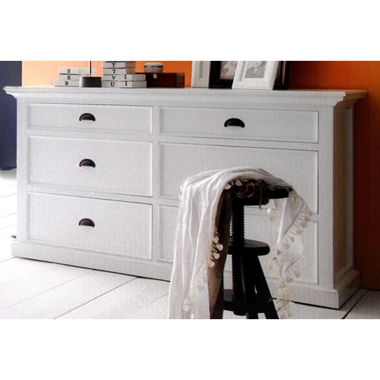 Product photograph of Allthorp Chest Of Drawers In Classic White With 6 Drawers from Furniture in Fashion