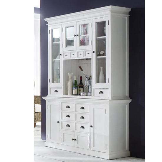Product photograph of Allthorp Kitchen Hutch Storage Unit In Classic White from Furniture in Fashion