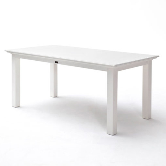 Product photograph of Allthorp Large Wooden Dining Table In Classic White from Furniture in Fashion