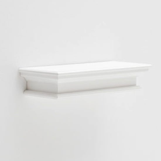 Product photograph of Allthorp Medium Floating Wall Shelf In Classic White from Furniture in Fashion