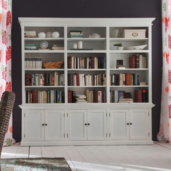 Product photograph of Allthorp Triple Bay Storage Hutch Unit In Classic White from Furniture in Fashion