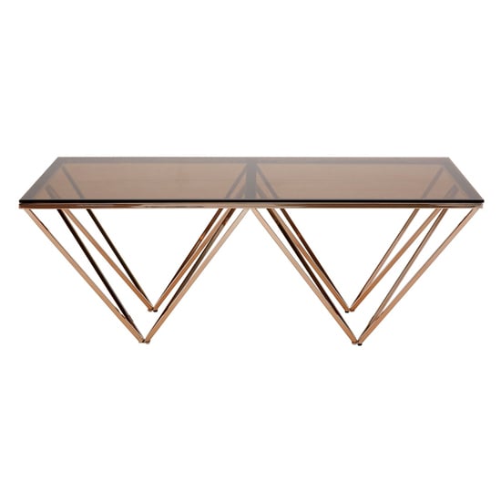 Alluras Coffee Table With Champagne Metal Legs
