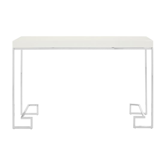 Product photograph of Alluras Rectangular Console Table In Chrome from Furniture in Fashion