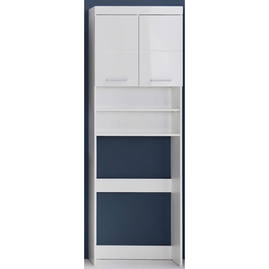 Product photograph of Amanda Washing Machine Cabinet In White High Gloss from Furniture in Fashion