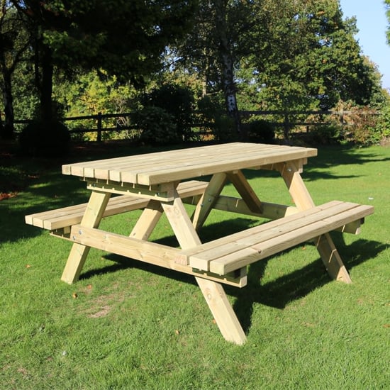 Product photograph of Arnos Deluxe Wooden Picnic Dining Set from Furniture in Fashion