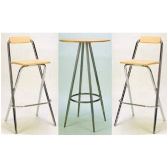 3PC Beech Bar Tables Set