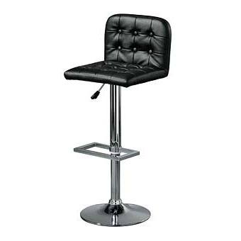Faux Leather Revolving Bar Stool in Black, 2402156, Furniture In Fashion Faux Leather Revolving Bar Stool in Black, 2402156