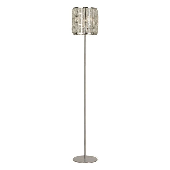 Product photograph of Bijou 1 Bulb Floor Lamp In Chrome With Crystal Glass from Furniture in Fashion