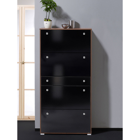 Milano HiGloss Black Shoe Storage