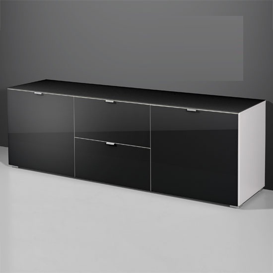 Primera Black Glass Low TV Sideboard, 138773 eBay -> Tv On Sideboard Primera Black Glass Low TV Sideboard, 138773 eBay -> Tv On Sideboard