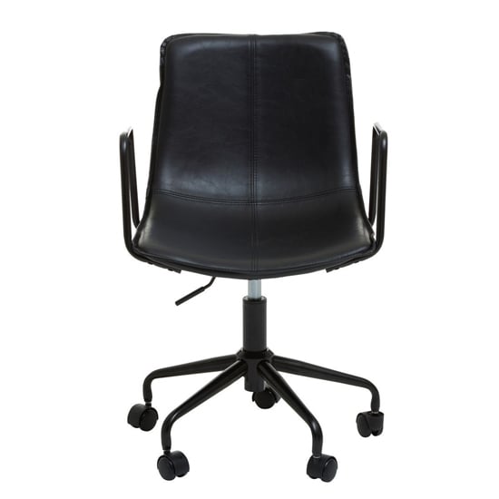 Product photograph of Brinson Leather Home And Office Chair In Black from Furniture in Fashion