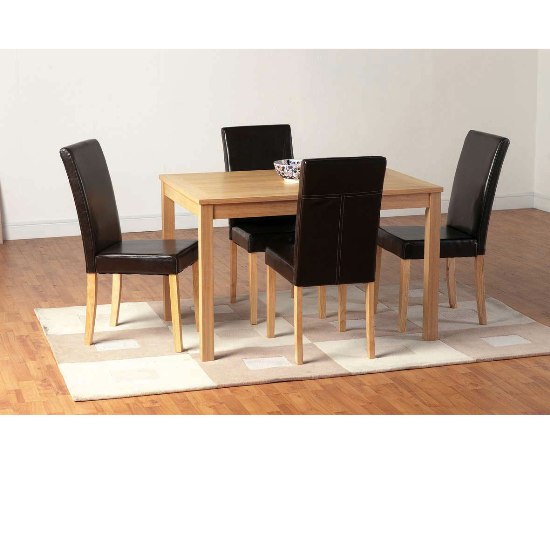 Oakmere Dining Set + 4 Expresso Brown G3 Chairs