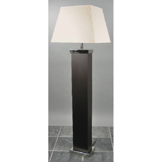 Tarkin Brown Faux Leather Floor Lamp, ND274