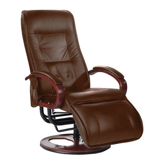 Brisa Faux Leather Massage Recliner in Brown 2401830