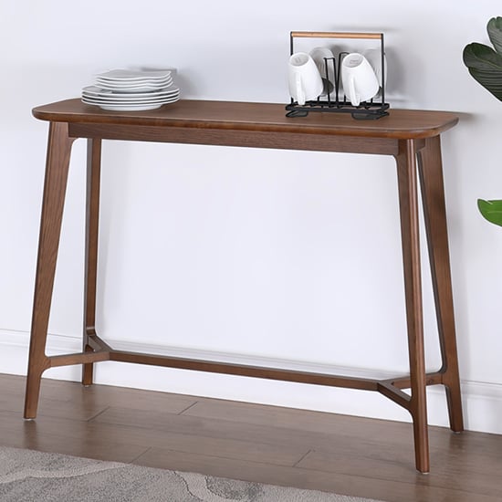 Cairo Wooden Console Table In Walnut