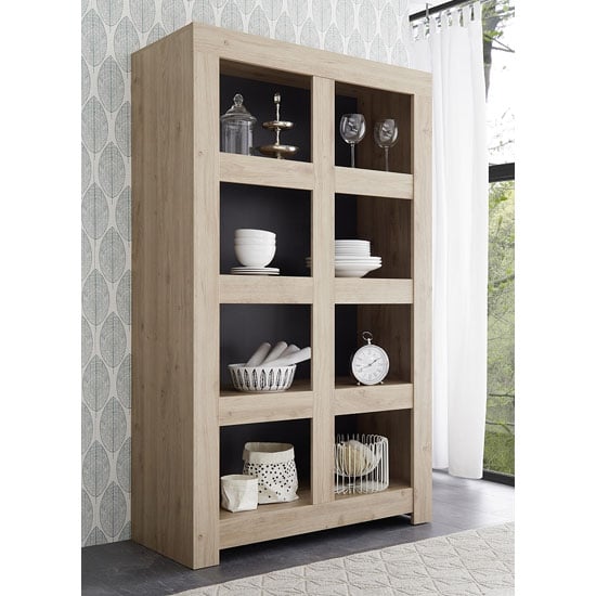 Product photograph of Carney Contemporary Bookcase In Cadiz Oak from Furniture in Fashion