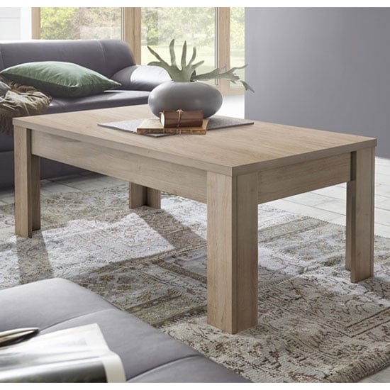 Product photograph of Carney Contemporary Coffee Table Rectangular In Cadiz Oak from Furniture in Fashion