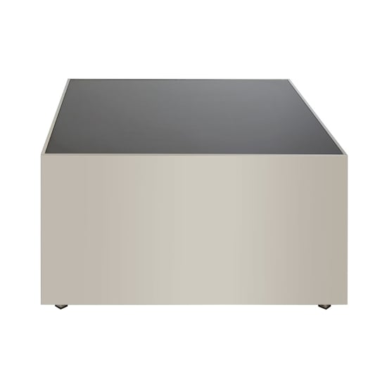 Product photograph of Carolex Square Black Glass Coffee Table With Chrome Base from Furniture in Fashion