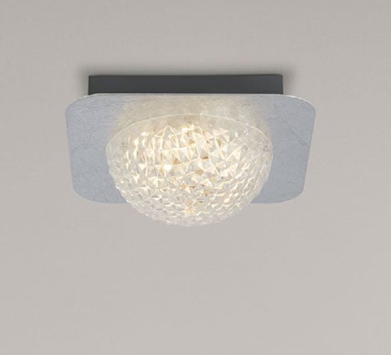 Product photograph of Celestia 1 Led Ceiling Light In Silver Leaf With Clear Acrylic from Furniture in Fashion