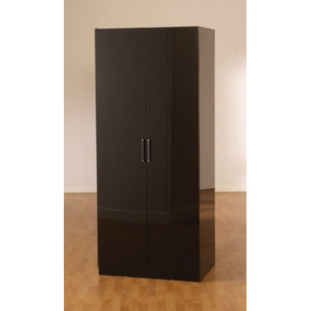 Charisma Hi-Gloss Black 2 Door Wardrobe