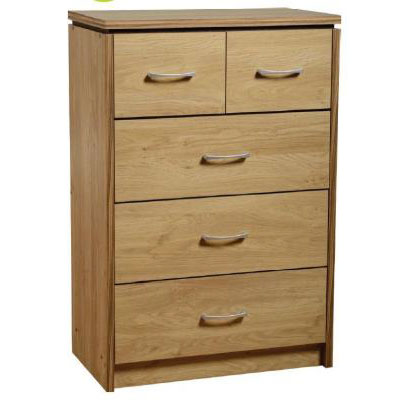 Carlo 5 Drawer Chest in Oak Vaneer