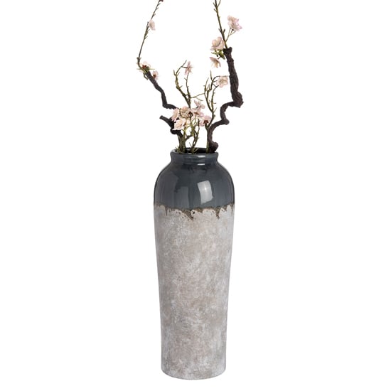 Product photograph of Cinram Ceramic Large Decorative Vase In White And Blue from Furniture in Fashion