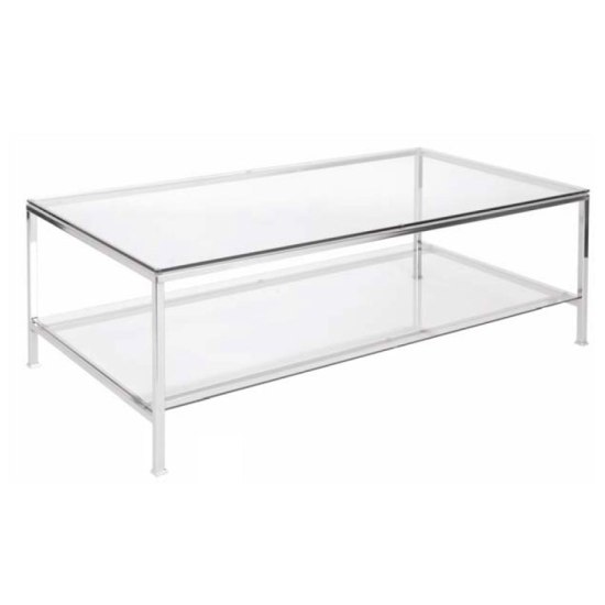 Barcelona 2 Tier Clear Glass Coffee table, 29310