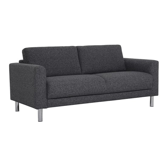 Product photograph of Clesto Fabric Upholstered 2 Seater Sofa In Anthracite from Furniture in Fashion