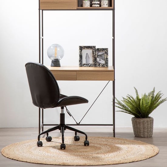 Product photograph of Clintons Leather Home And Office Chair In Black from Furniture in Fashion