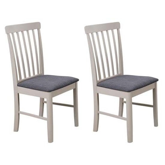 Product photograph of Cologne Grey Fabric Padded Dining Chair In A Pair from Furniture in Fashion