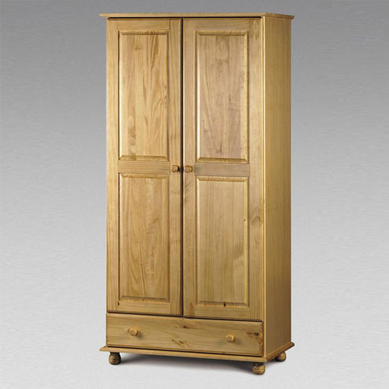 Pickwick Solid Pine 2 Door Wardrobe with Drawer